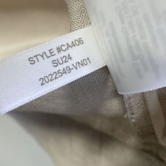 J.CREW Mini Dress Women 2 Beige Linen Blend Sleeveless Shift Pockets CA406 - Picture 13 of 14